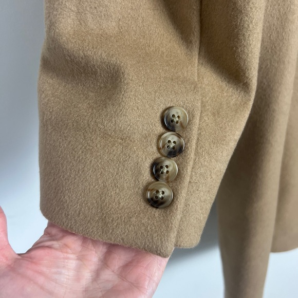 Lauren Ralph Lauren Men's 37/S Camel Italian Fabric Wool Cashmere Blend Overcoat - Picture 9 of 11